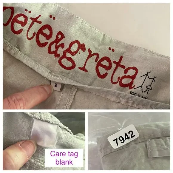 Pete & Greta by Johnny Was Cargo Shorts *SPOTS* Womens Sz 2 Linen Y2k Pale Green